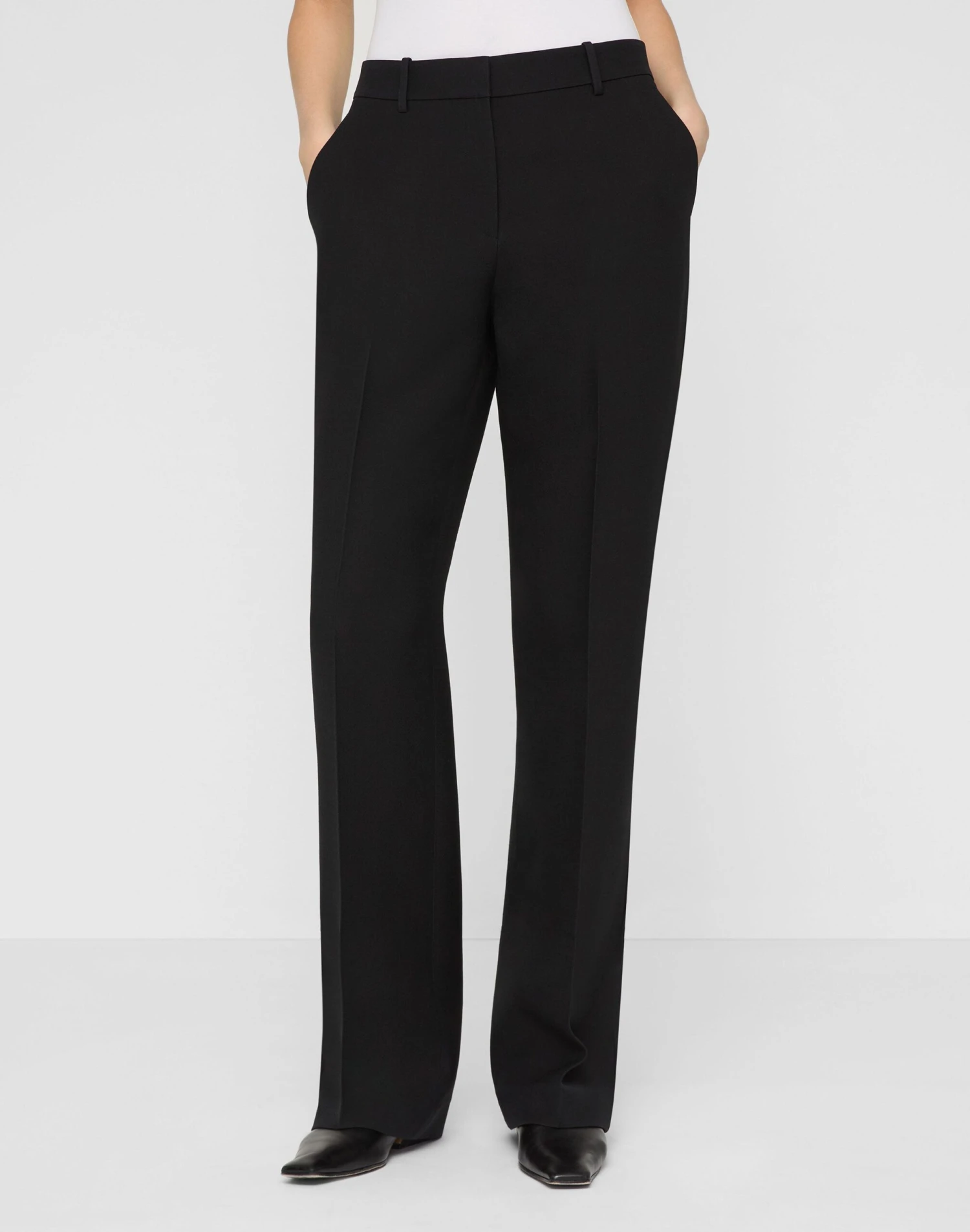 Wool-Silk Crepe Gates Tuxedo Stripe Pant 4 Wool-Silk Crepe Gates Tuxedo Stripe Pant - Image 2