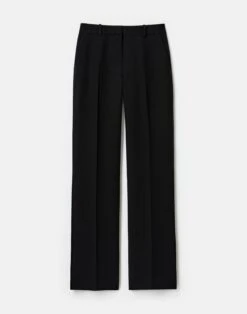 Wool-Silk Crepe Gates Tuxedo Stripe Pant