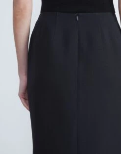 Wool-Silk Crepe Pencil Skirt 10 Wool-Silk Crepe Pencil Skirt -Urban Chic Wear Store msj81r 1u35 black detail