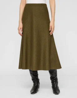 Wool-Cashmere Double Face Jersey Reversible Skirt -Urban Chic Wear Store msl69v j953 forage green mel ashwood mel default