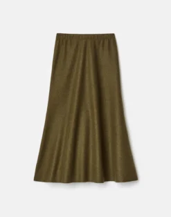 Wool-Cashmere Double Face Jersey Reversible Skirt
