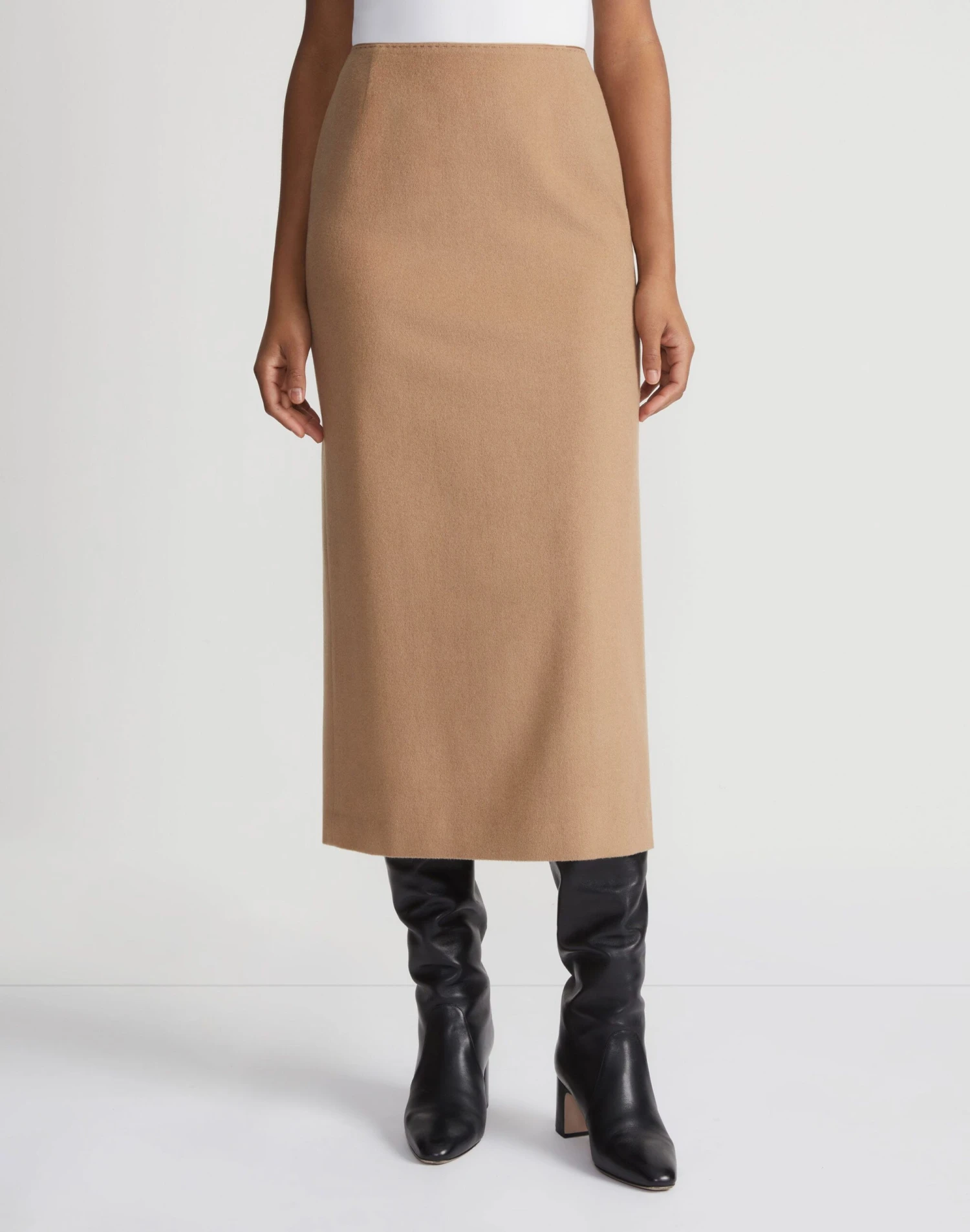 Camel Hair Slim Pencil Skirt 4 Camel Hair Slim Pencil Skirt - Image 2