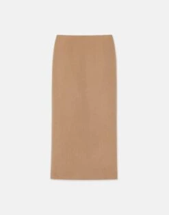 Camel Hair Slim Pencil Skirt