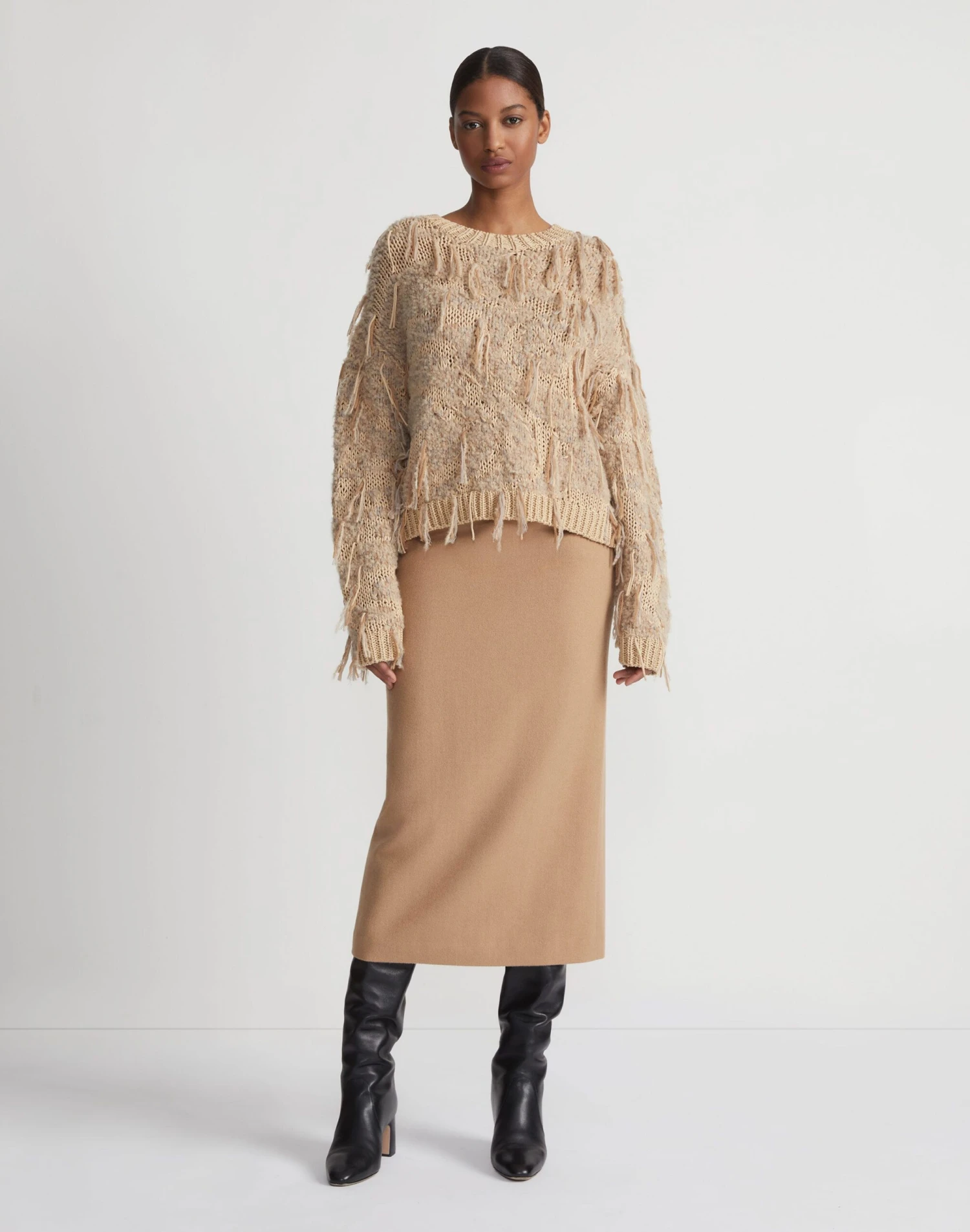 Camel Hair Slim Pencil Skirt 6 Camel Hair Slim Pencil Skirt - Image 4