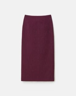 Matelassé Jacquard Straight Midi Skirt