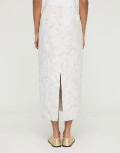 Speckled Glaze Jacquard Straight Midi Skirt -Urban Chic Wear Store msn51r 2c75 pearl multi back