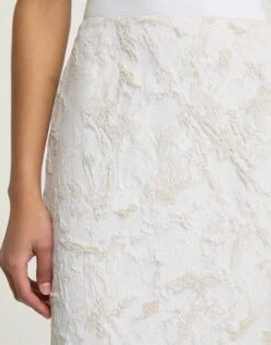 Speckled Glaze Jacquard Straight Midi Skirt -Urban Chic Wear Store msn51r 2c75 pearl multi detail hover