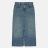 L148 Denim Slit Front Midi Skirt -Urban Chic Wear Store msn88z 1m79 sunfaded flat
