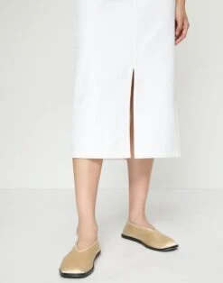 L148 Denim Slit Midi Skirt -Urban Chic Wear Store msn88z 1r71 washed plaster detail