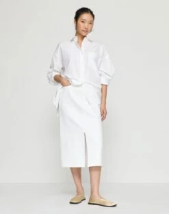 L148 Denim Slit Midi Skirt -Urban Chic Wear Store msn88z 1r71 washed plaster full