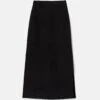 Wool-Cashmere Double Face High Waisted Midi Skirt 1 Wool-Cashmere Double Face High Waisted Midi Skirt -Urban Chic Wear Store msp95r 5423 black flat