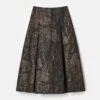 Paintstroke Jacquard Linen-Cotton Pleated Skirt -Urban Chic Wear Store msp97r 2b89 concrete multi flat