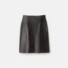 Nappa Leather High Waisted Mini Skirt -Urban Chic Wear Store msp99r l215 black flat