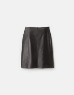 Nappa Leather High Waisted Mini Skirt