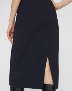 Responsible Finesse Crepe High Waisted Pencil Skirt 9 Responsible Finesse Crepe High Waisted Pencil Skirt -Urban Chic Wear Store msq06r 6147 ink detail