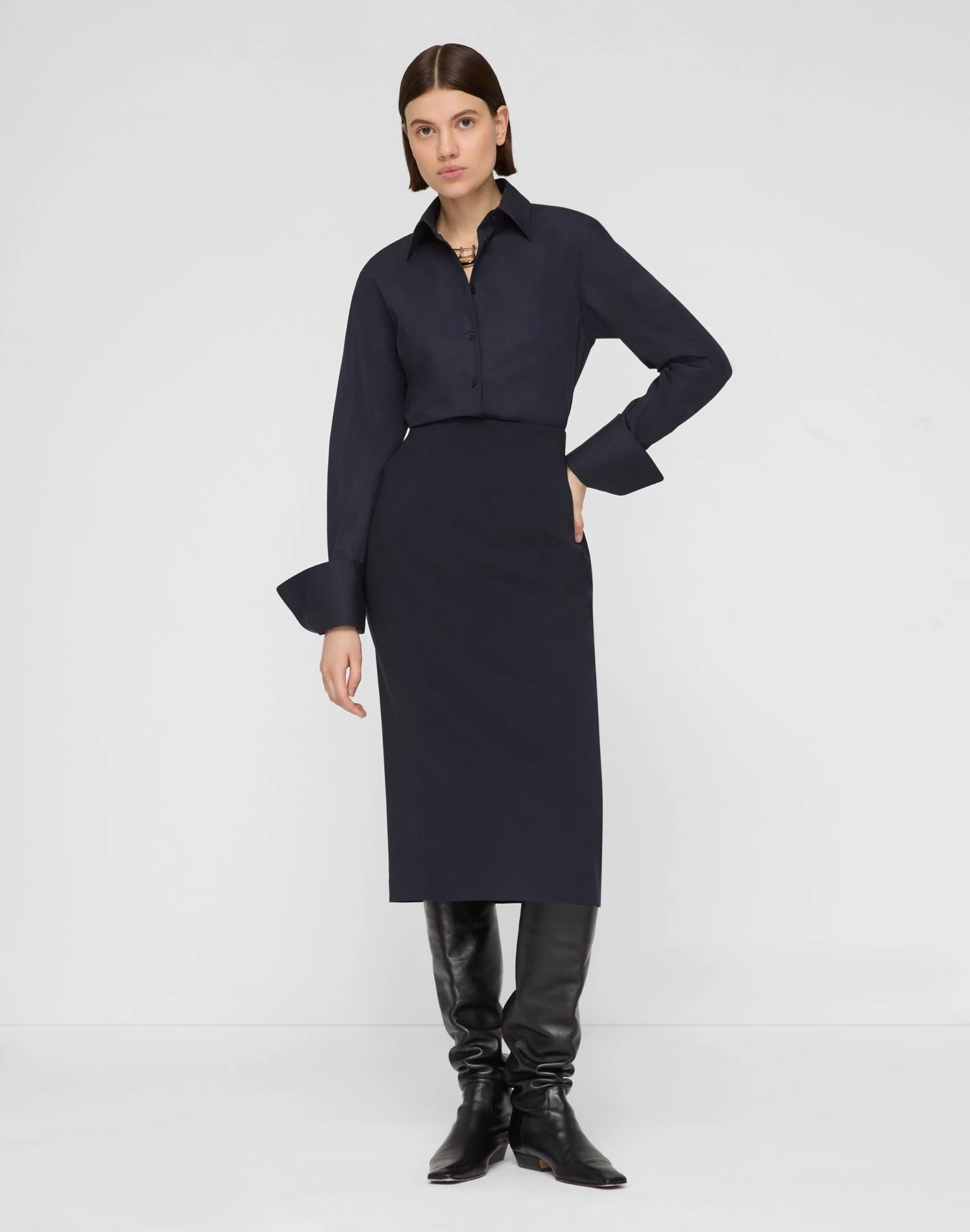 Responsible Finesse Crepe High Waisted Pencil Skirt 6 Responsible Finesse Crepe High Waisted Pencil Skirt - Image 4