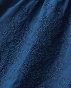 Hand Cutout Organic Cotton Poplin Midi Skirt -Urban Chic Wear Store msq09e 1r48 lido blue detail2