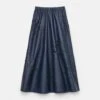 Lasercut Nappa Leather Midi Skirt -Urban Chic Wear Store msr04e l485 lido blue flat