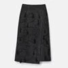 Hand Embroidered Tassel Wool-Cashmere Double Face Skirt -Urban Chic Wear Store msr06e 5423 graphite melange flat