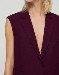 Tropical Wool Neapolitan Vest 10 Tropical Wool Neapolitan Vest -Urban Chic Wear Store mv504h 2b57 violet ash detail