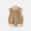 Shearling & Camel Hair Quilted Vest 1 Shearling & Camel Hair Quilted Vest -Urban Chic Wear Store mv510r f860 natural flat