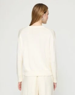 Cotton-Silk Tape Crewneck Sweater -Urban Chic Wear Store mwdz7r kk96 cloud back