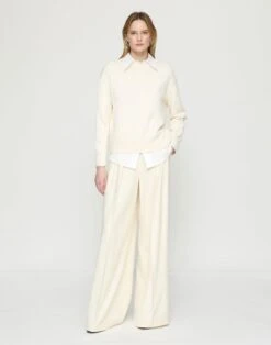 Cotton-Silk Tape Crewneck Sweater -Urban Chic Wear Store mwdz7r kk96 cloud full