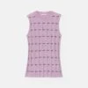 Striped Fine Gauge Cashmere Ribbed Shell -Urban Chic Wear Store mwea4r kc61 lavender tint multi flat