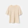 Jacquard Flutter Sleeve Knit Top -Urban Chic Wear Store mweb9r kl90 ecru melange flat