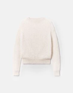 Cotton-Linen Open Knit Sweater