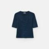 Fine Cotton-Silk Knit T-Shirt -Urban Chic Wear Store mwec4r kkg2 lido blue flat