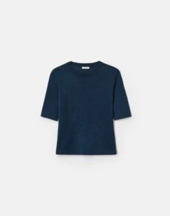 Fine Cotton-Silk Knit T-Shirt