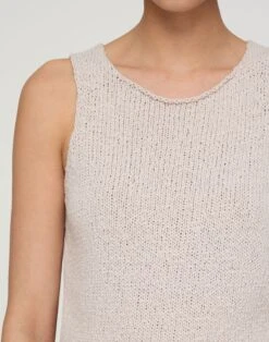 Slub Cotton Scoop Neck Knit Tank -Urban Chic Wear Store mwec6r kkm8 pearl detail