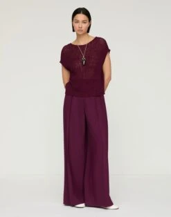 Cotton-Silk Loop Open Stitch Shell 12 Cotton-Silk Loop Open Stitch Shell -Urban Chic Wear Store mwed1r kkg4 violet ash full