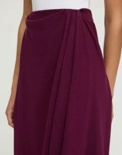 Fine Cotton-Silk Asymmetric Knit Skirt -Urban Chic Wear Store mwed9r kkg2 violet ash detail