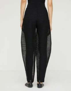 Silk Crepe Sheer Pleat Knit Pant & Legging -Urban Chic Wear Store mwee9r ks43 black back