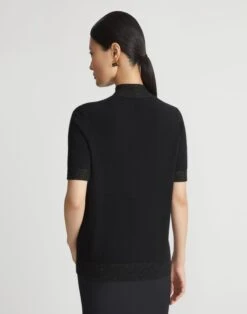 Cashmere Mockneck Sweater -Urban Chic Wear Store mww22r kc04 black back