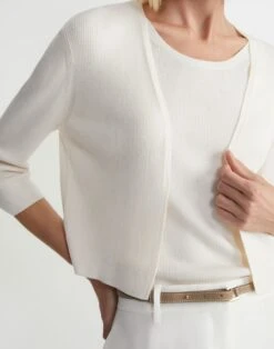 Finespun Voile Open-Front Cropped Cardigan -Urban Chic Wear Store mwy39r kv52 cloud detail